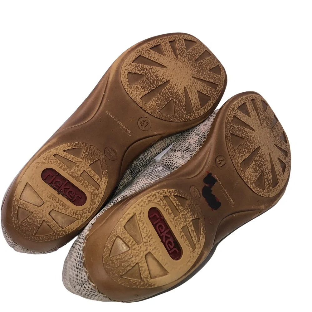 RIEKER ANTISTRESS Leather Mary Jane Shoes, Size 41 (US 9.5) - Perforated Design - Picture 6 of 12